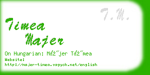 timea majer business card